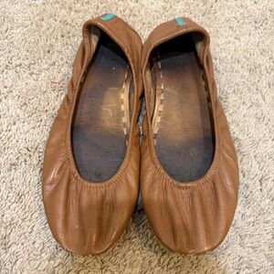 Tieks Shoes Womens Size 10 Brown Leather Ballet Flats Comfort Slip On Casual